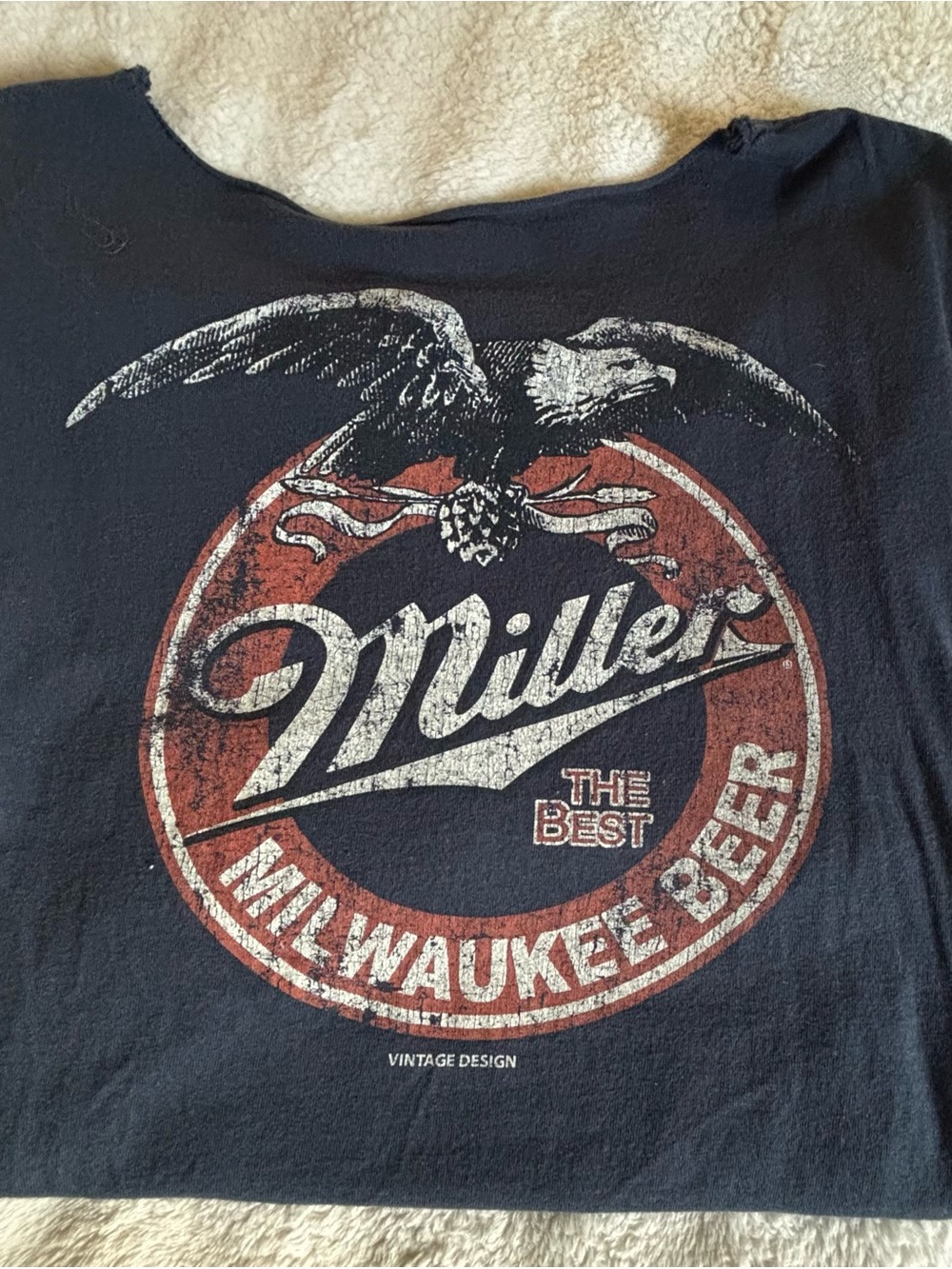 Miller Beer off the shoulder Tee
